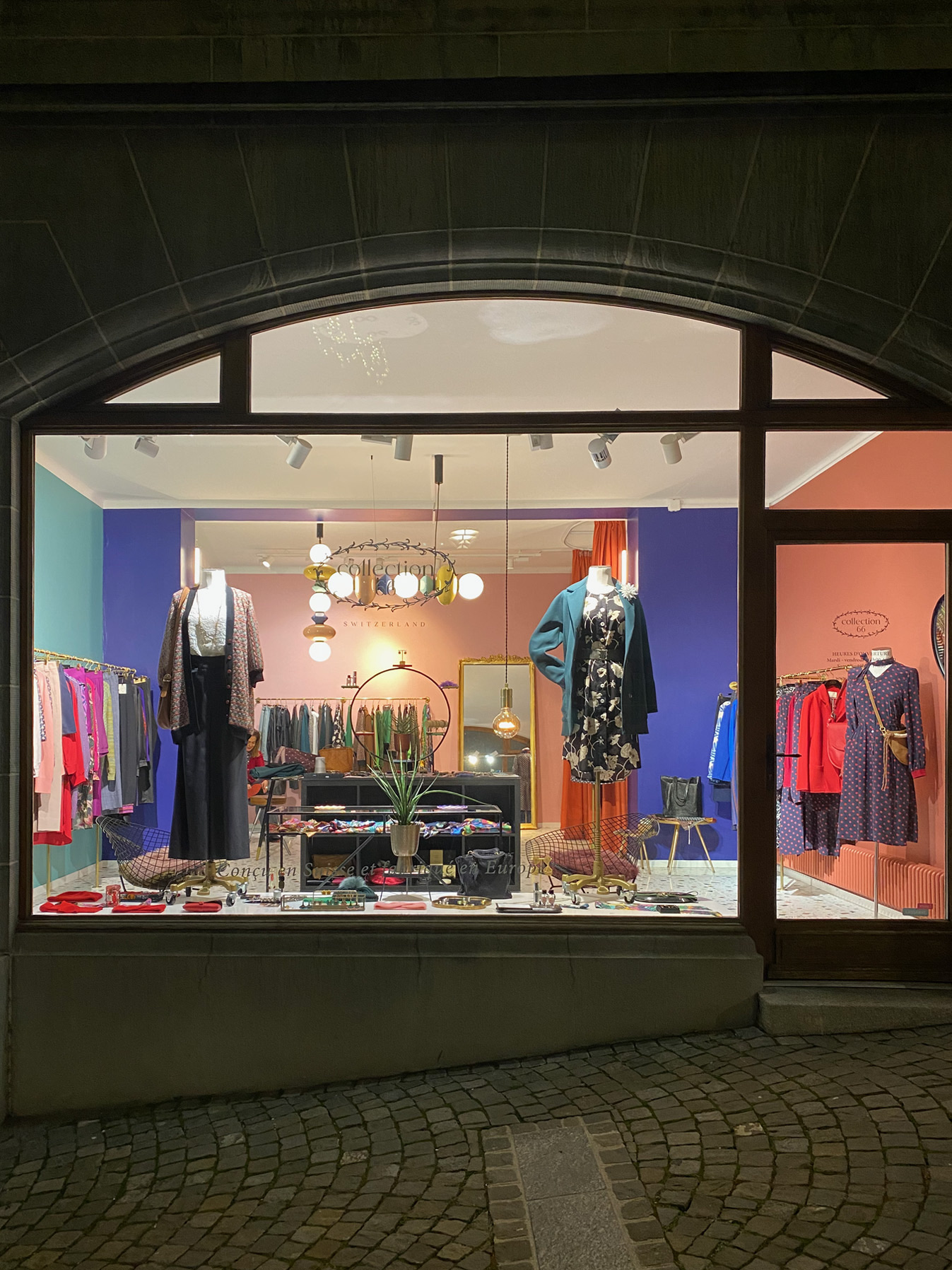 Boutique Collection 66 — intérieur coloré, Lausanne
